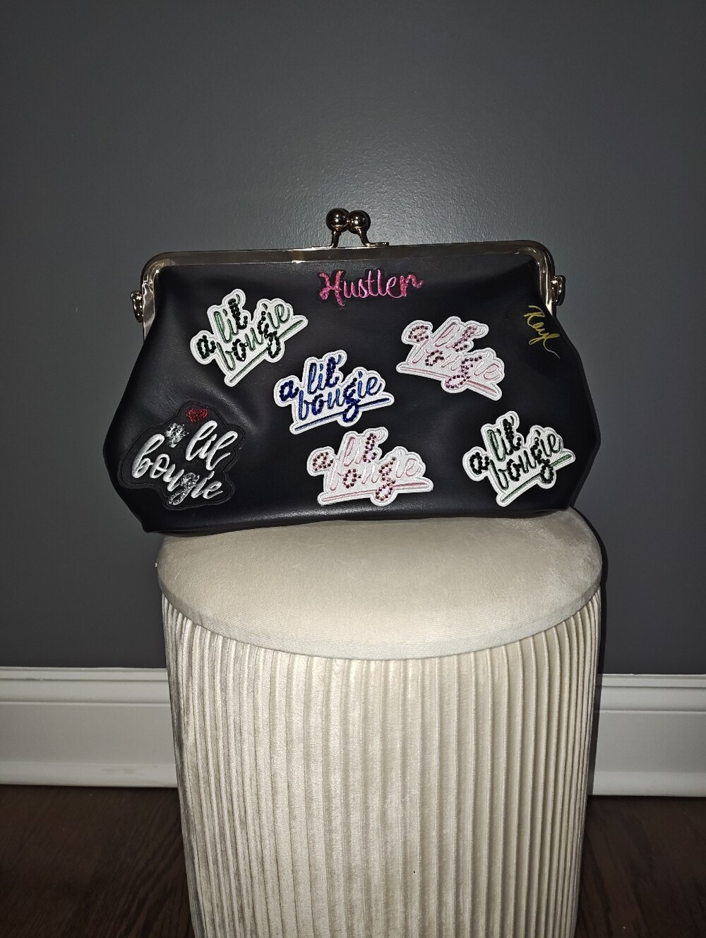 Customize "A Lil Bougie" Kisslock bag